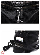 Donnie's PU Black Backpack - The Cursed Closet