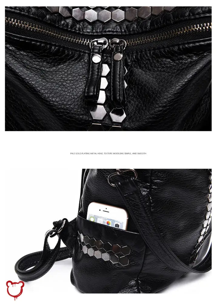 Donnie's PU Black Backpack - The Cursed Closet