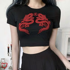 Dragon Queen Black Grunge Tee - The Cursed Closet