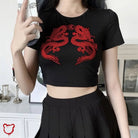 Dragon Queen Black Grunge Tee - The Cursed Closet