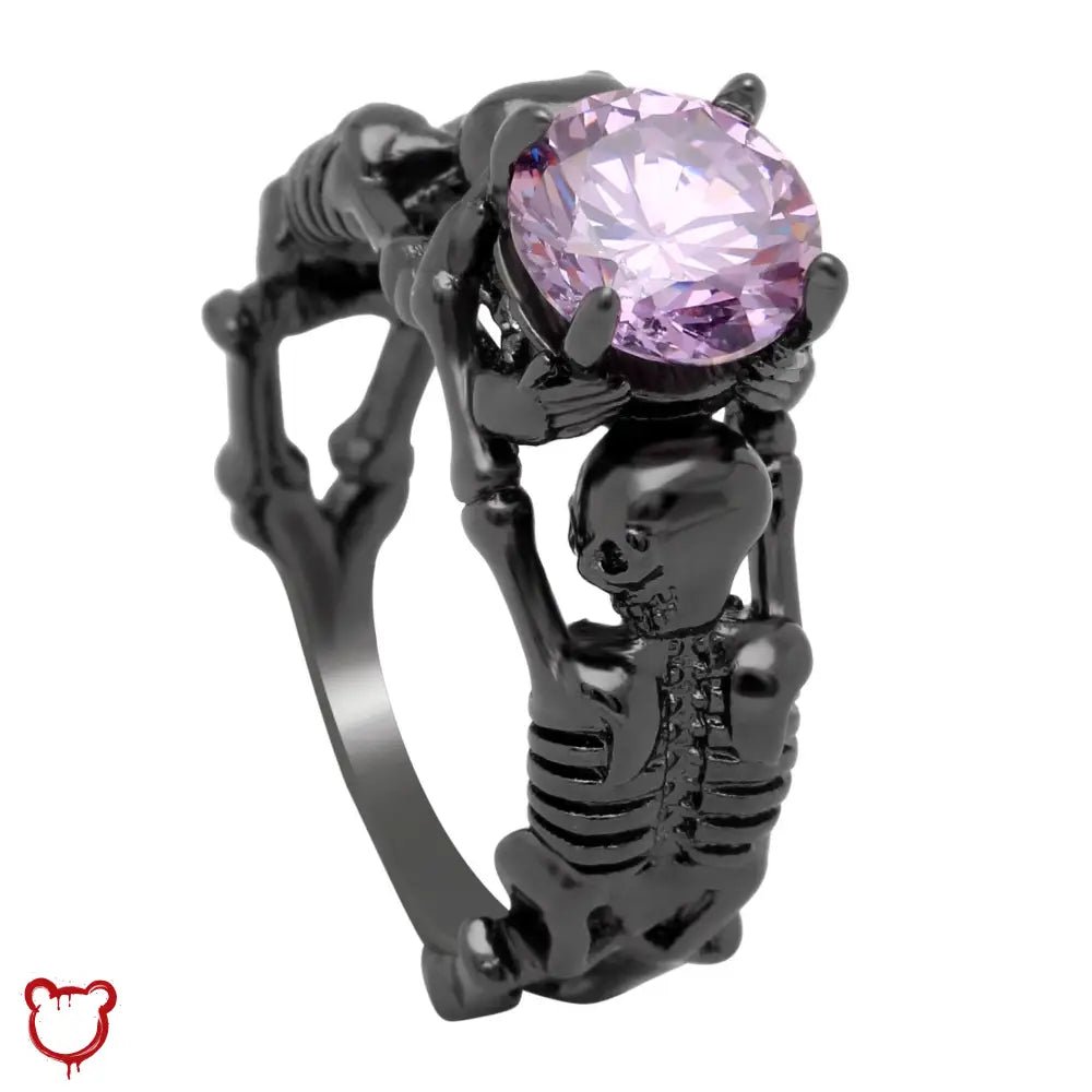 Duo Death: Black - Purple Stone Ring. - The Cursed Closet