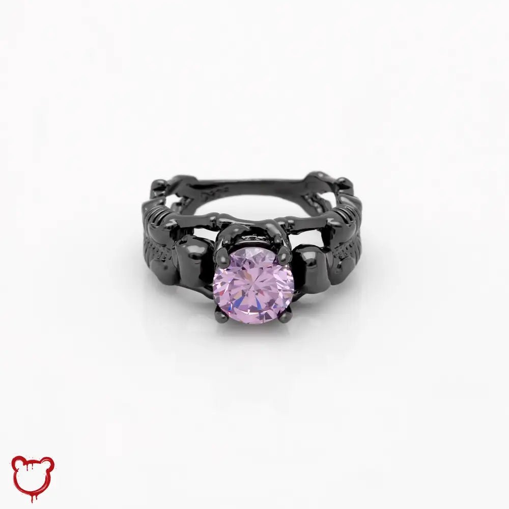 Duo Death: Black - Purple Stone Ring. - The Cursed Closet