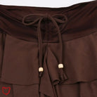 Earthy Brown Tie Mini Skirt - The Cursed Closet