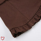 Earthy Brown Tie Mini Skirt - The Cursed Closet