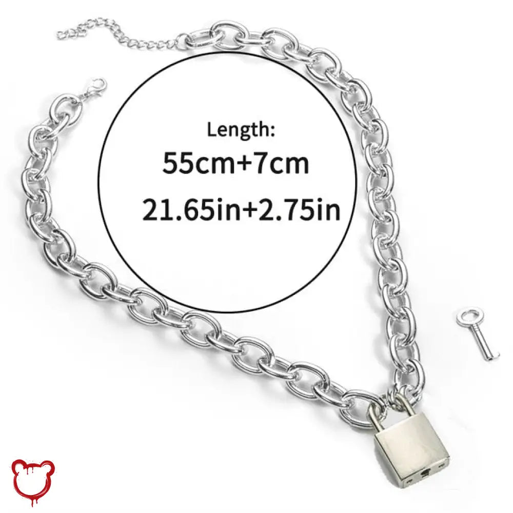 Ecstatic' Padlock Choker Chain Necklace - The Cursed Closet