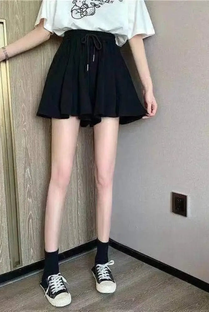 Elasticated Waist Gothic Skort - The Cursed Closet