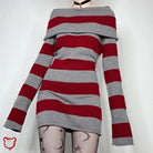 Embers' Sweater Dress: Black/Grey & Red/Grey - The Cursed Closet