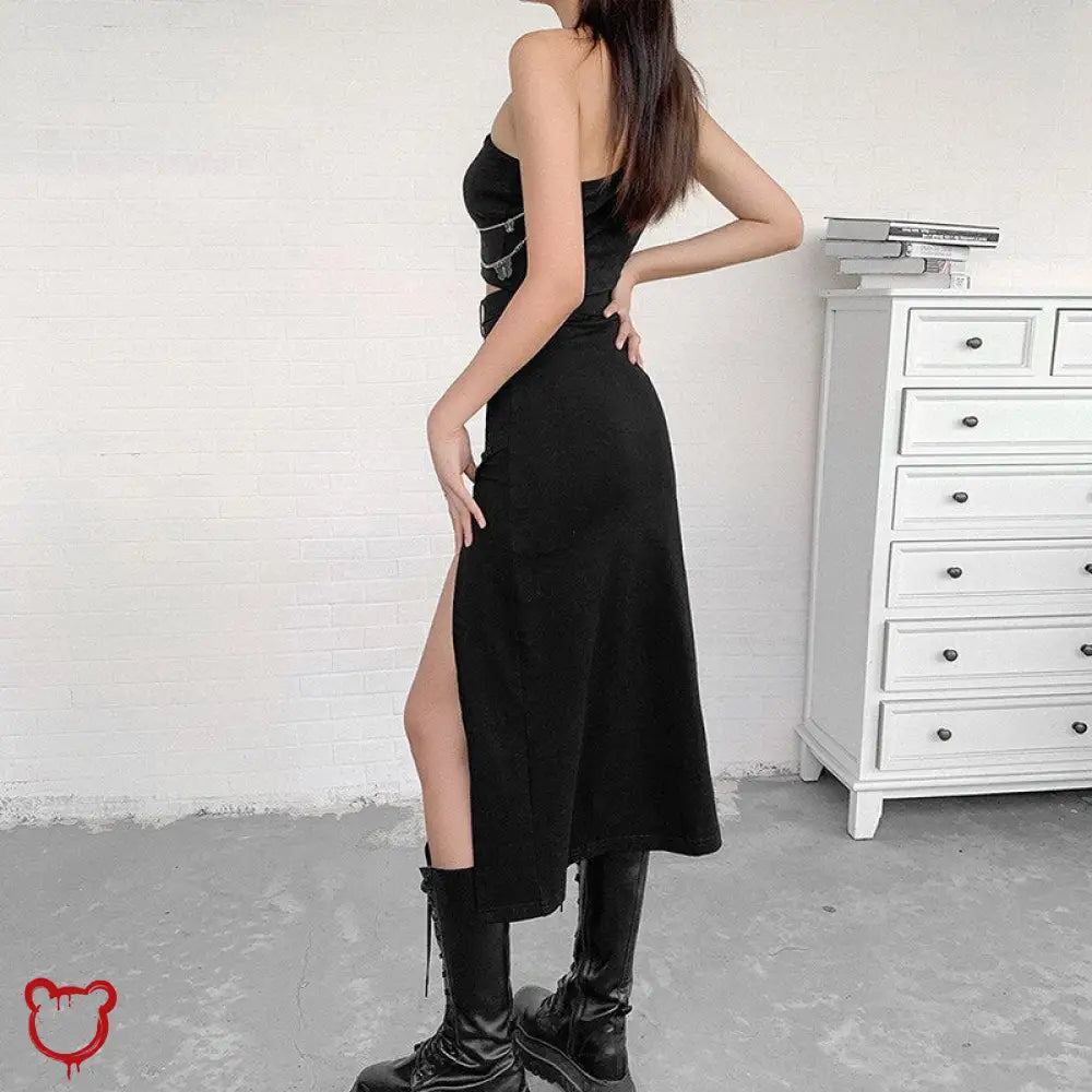 Evil Kin' Harajuku Slit Skirt - The Cursed Closet