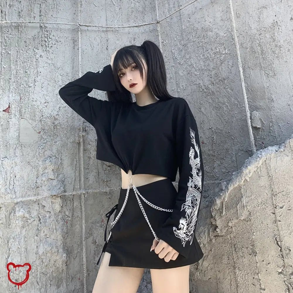 Faithless' Grunge Long Sleeved Top - The Cursed Closet