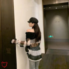 Falter' Grunge Sweater - Black/White - The Cursed Closet