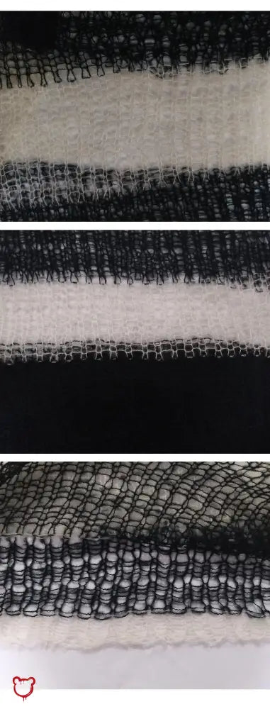 Falter' Grunge Sweater - Black/White - The Cursed Closet