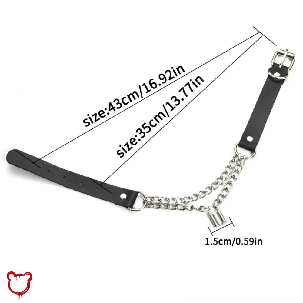 Faux Leather Goth Choker Jewellery