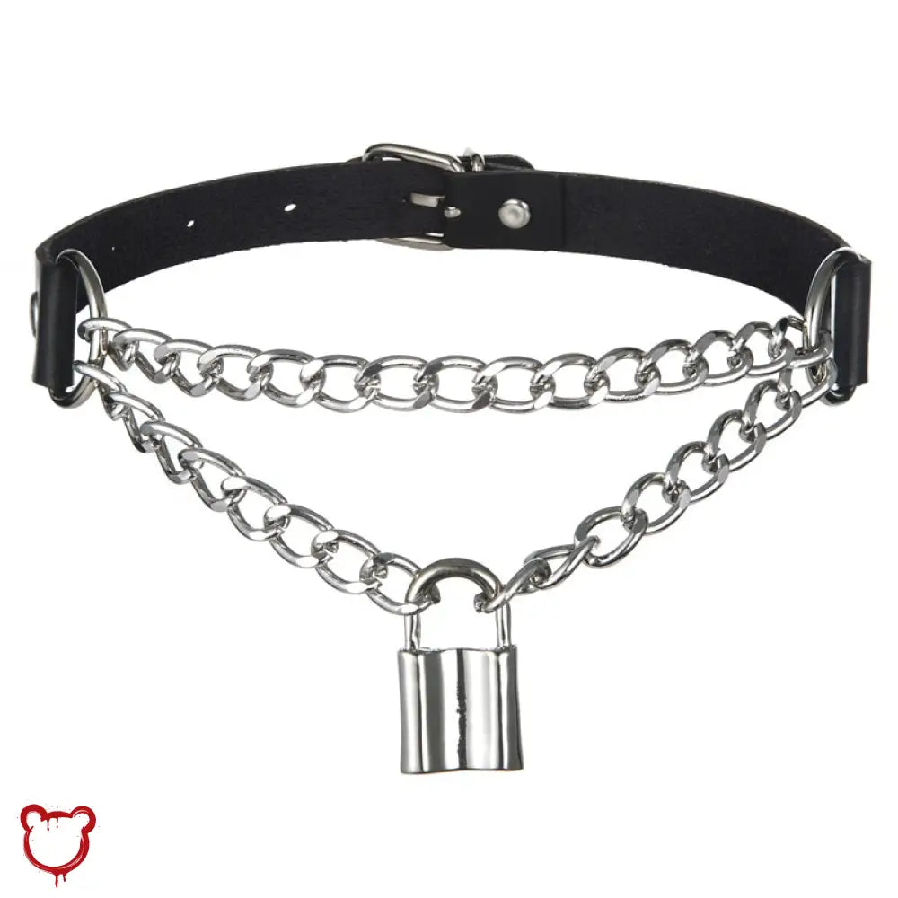 Faux Leather Goth Choker Jewellery