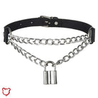 Faux Leather Goth Choker Jewellery