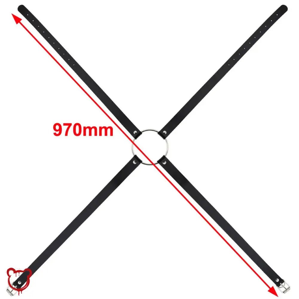 "Faux Leather O - Ring Harness - Black" - The Cursed Closet