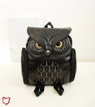 Faux Leather Owl Embroidery Backpack - The Cursed Closet