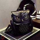 Faux Leather Owl Embroidery Backpack - The Cursed Closet