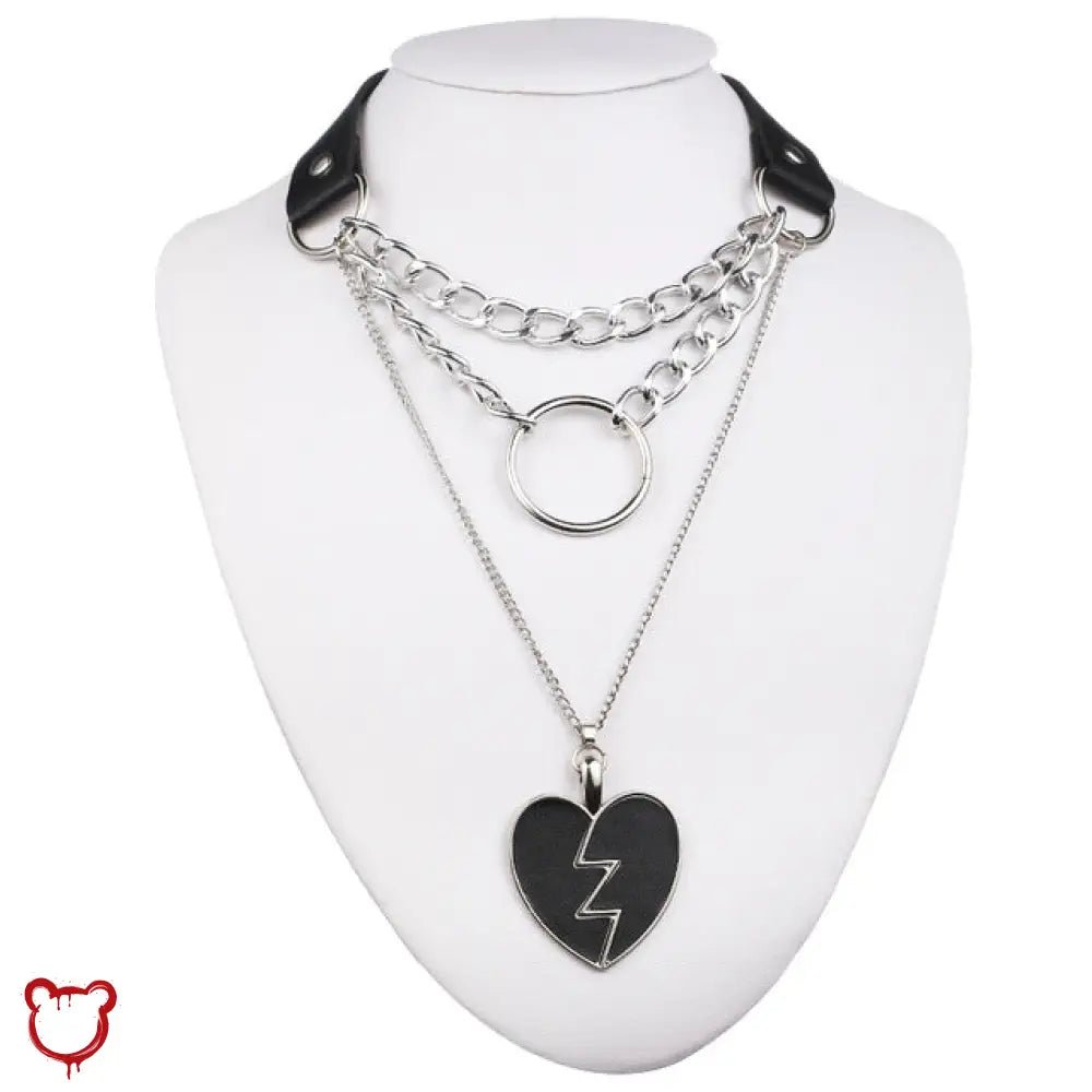 Faux Leather Padlock Choker - The Cursed Closet