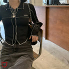 "Fear Shock Knit Crop Top" - The Cursed Closet