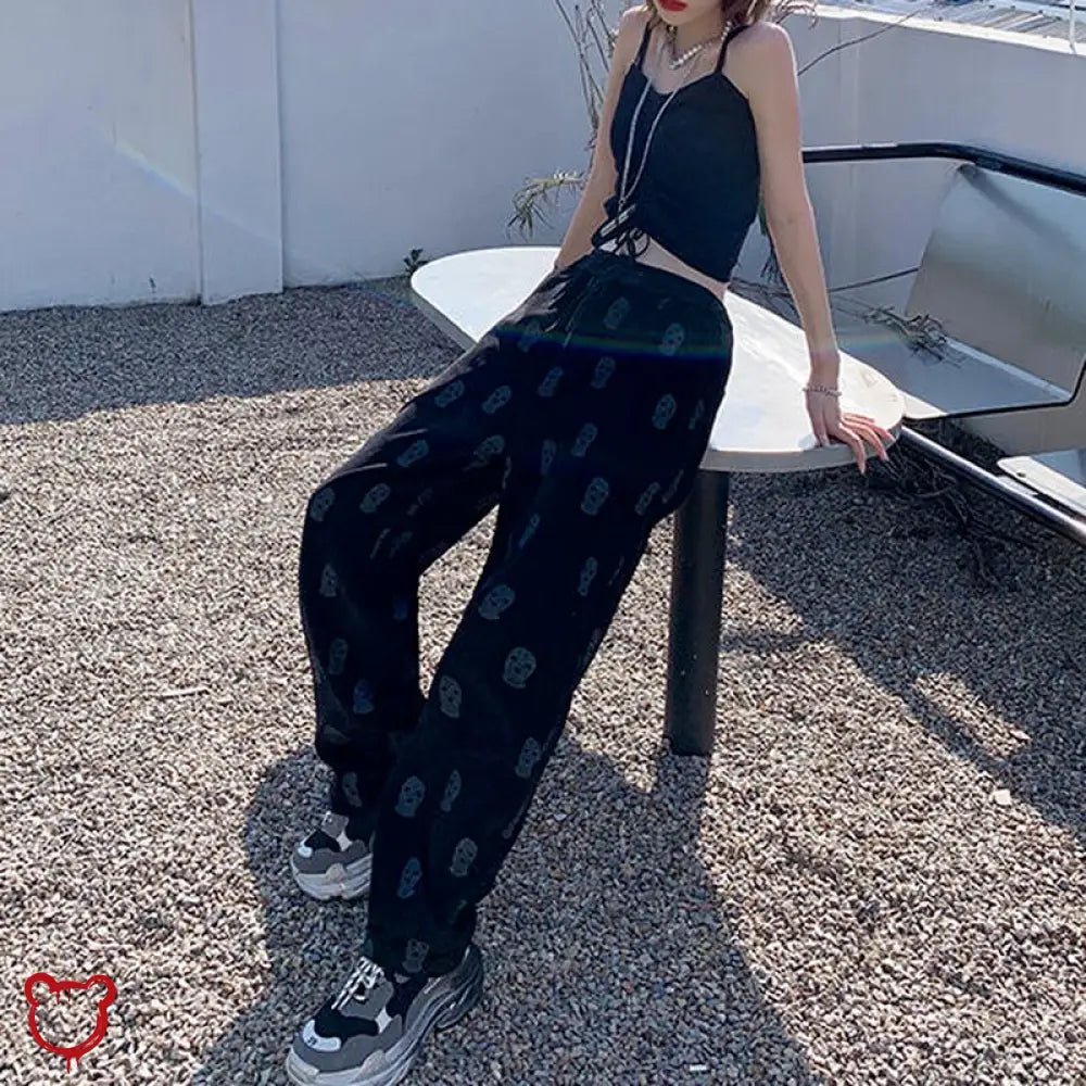 Fearful Grunge Skull Pants' - The Cursed Closet