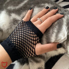 Fingerless Fishnet Gloves - Black Accessories