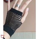 Fingerless Fishnet Gloves - Black Accessories
