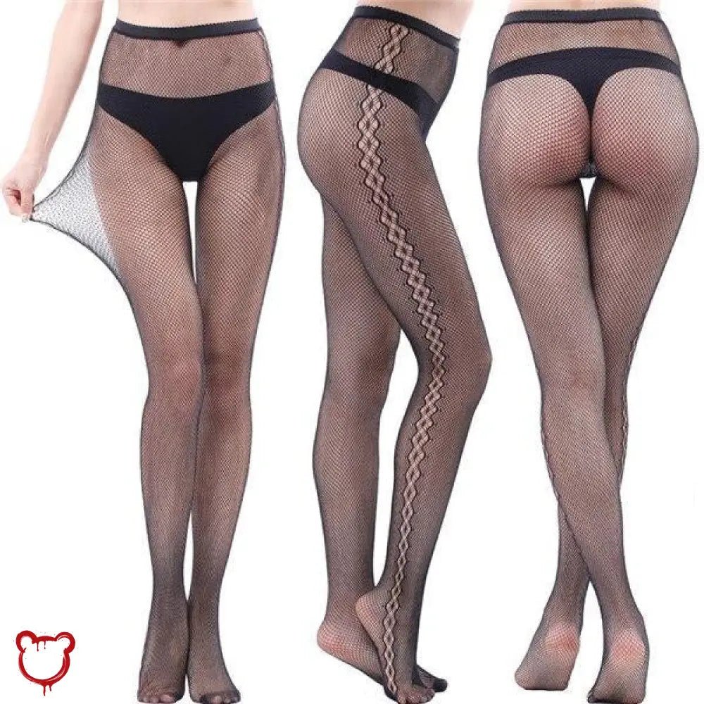 Fishnet Patterned Tights - The Cursed Closet