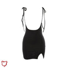 Flaming Black Backless Dress' - The Cursed Closet