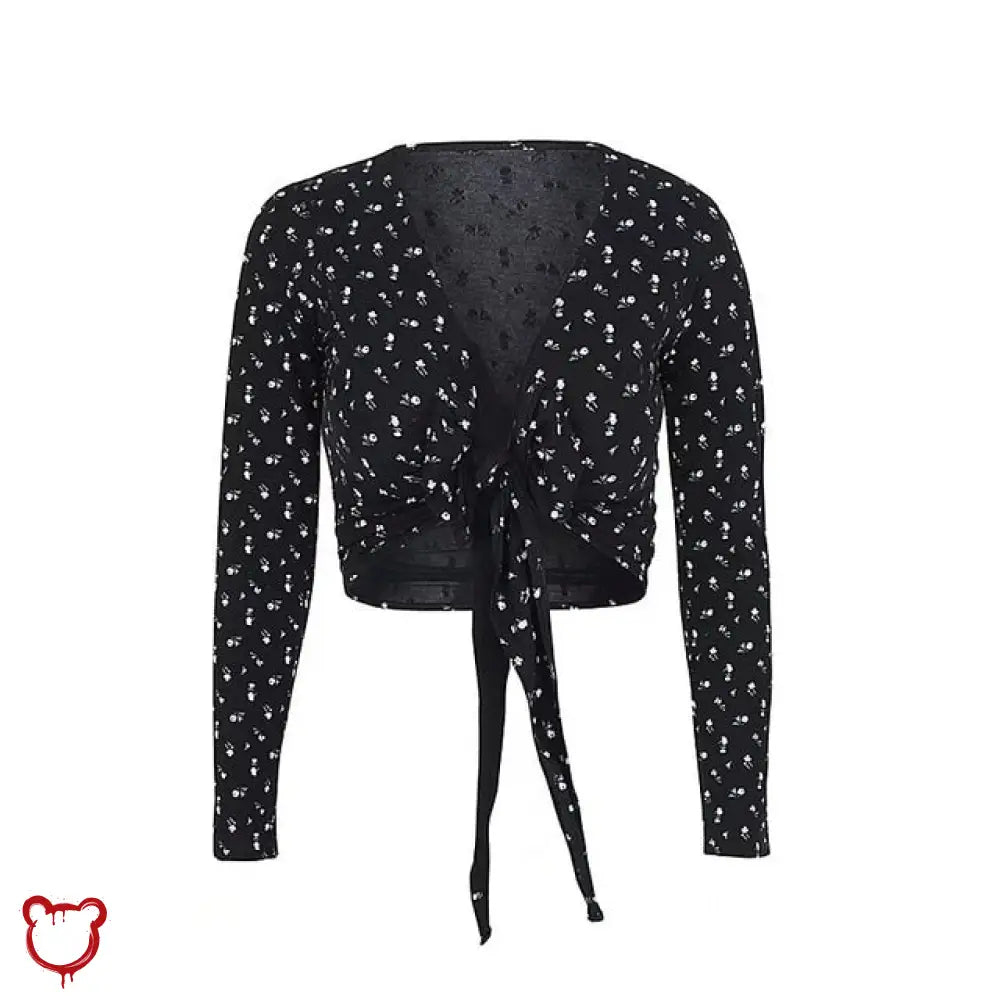 Floral V - Neck Casual Top - The Cursed Closet