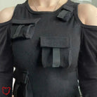 Fog' Shoulder Long Sleeve Top - The Cursed Closet