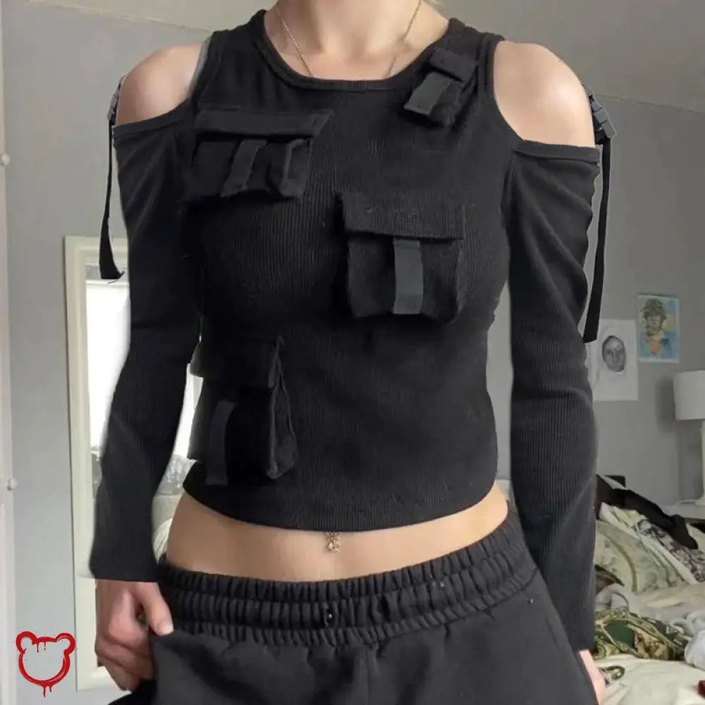 Fog' Shoulder Long Sleeve Top - The Cursed Closet