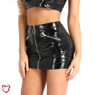 Frankenstein's Wet Look Mini Skirt - The Cursed Closet