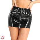 Frankenstein's Wet Look Mini Skirt - The Cursed Closet
