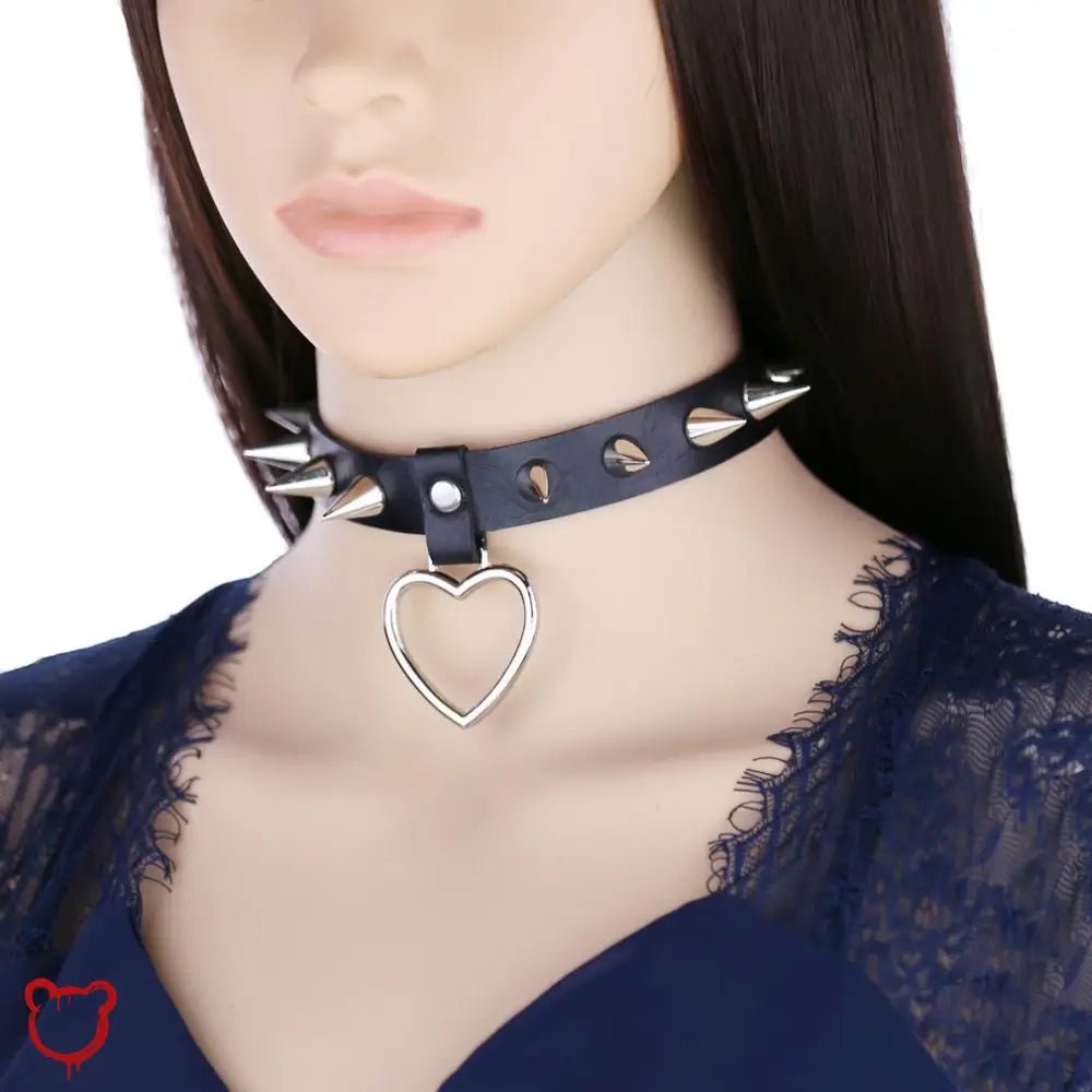 Furious Heart Choker in Black - The Cursed Closet
