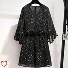 Galactic Black Star Plus Romper - The Cursed Closet