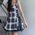 Game On' Grunge Plaid Dress - The Cursed Closet