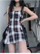 Game On' Grunge Plaid Dress - The Cursed Closet