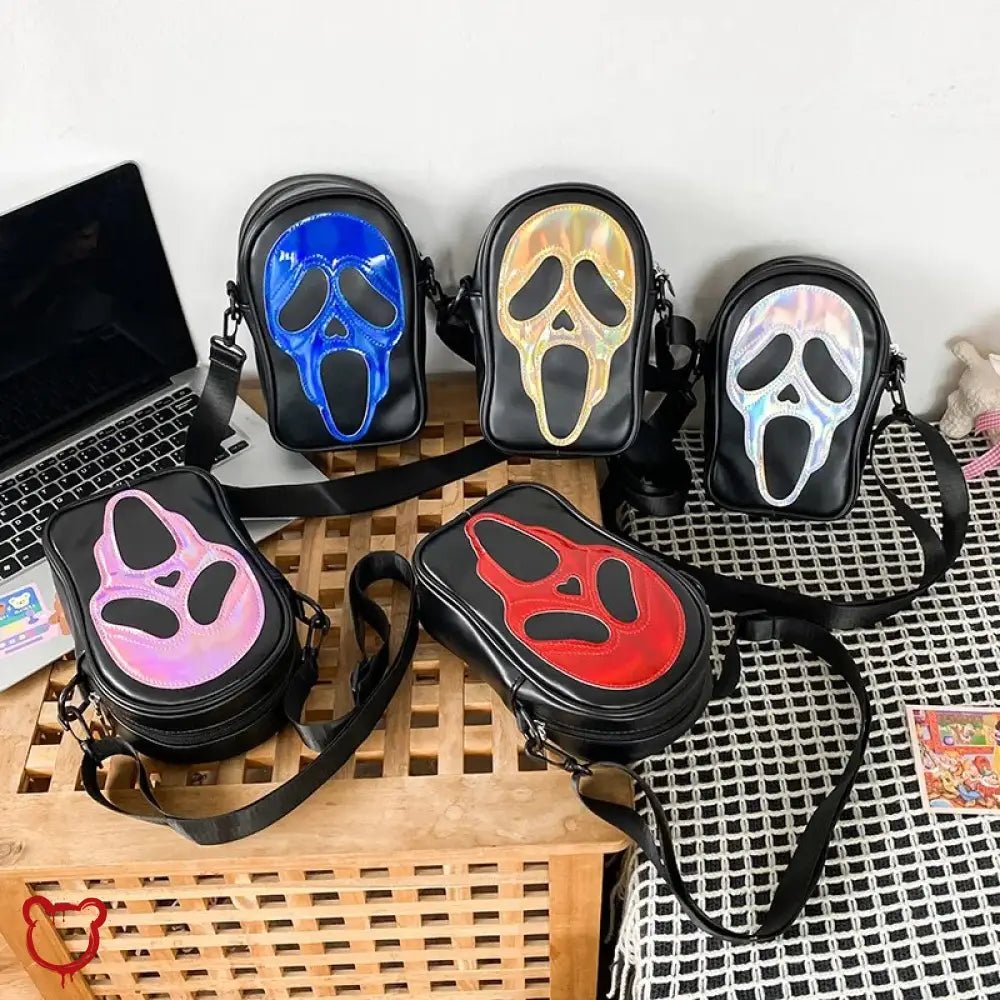 Ghost Face Shoulder Bag, Vibrant Colors - The Cursed Closet