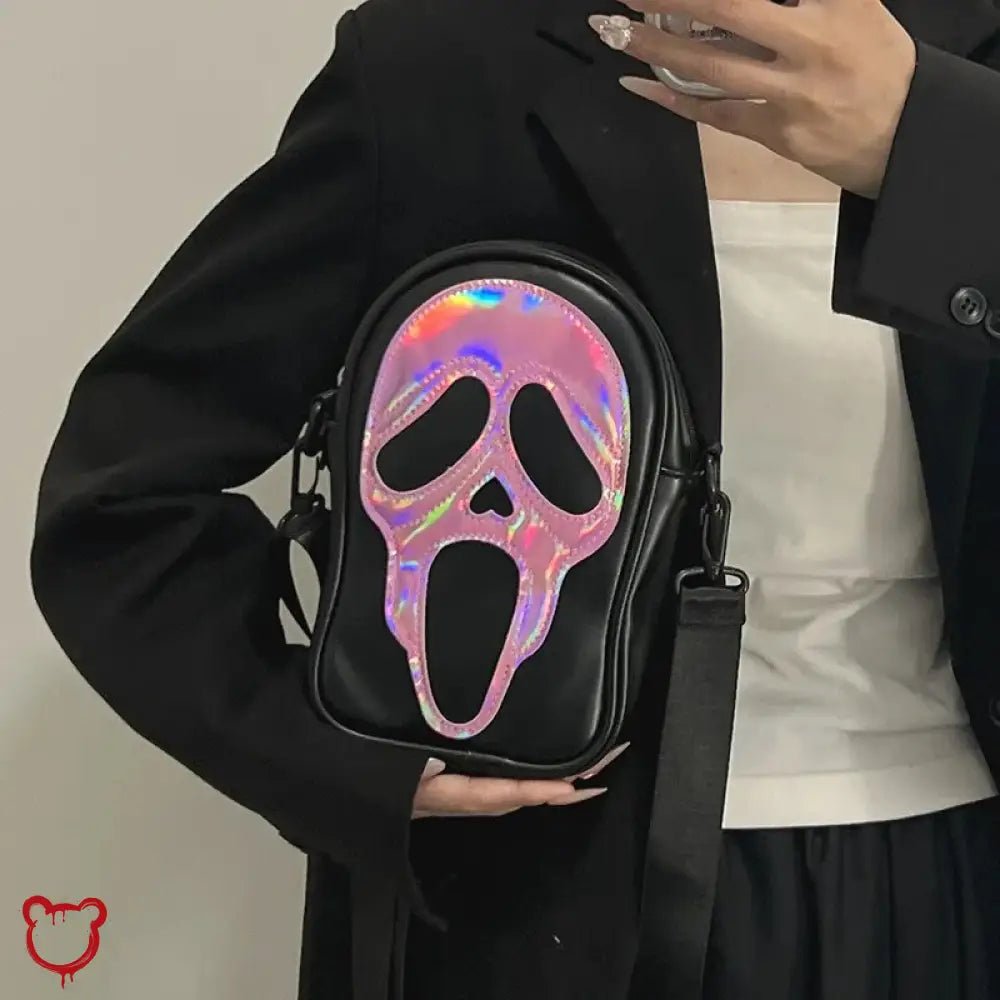 Ghost Face Shoulder Bag, Vibrant Colors - The Cursed Closet