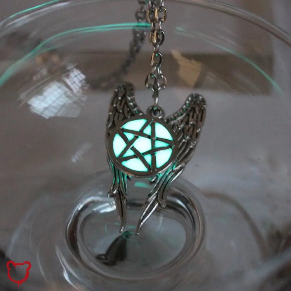 Glow - in - the - Dark Angel Wings Necklace - The Cursed Closet