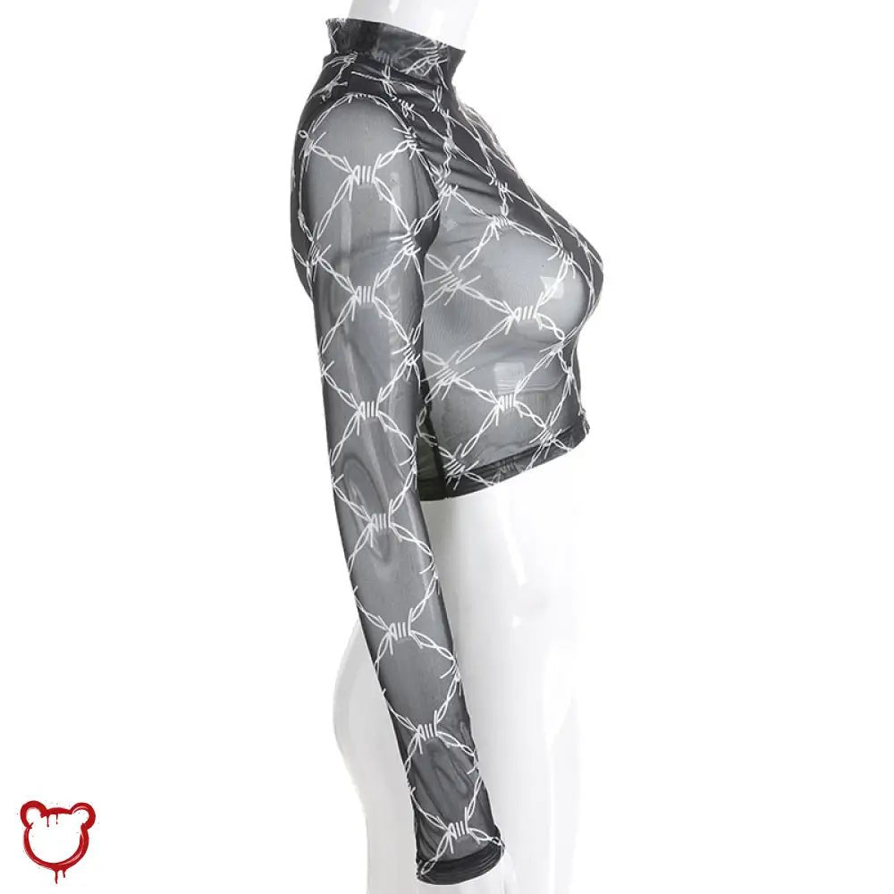 Goth Barbed Wire Style Top - The Cursed Closet