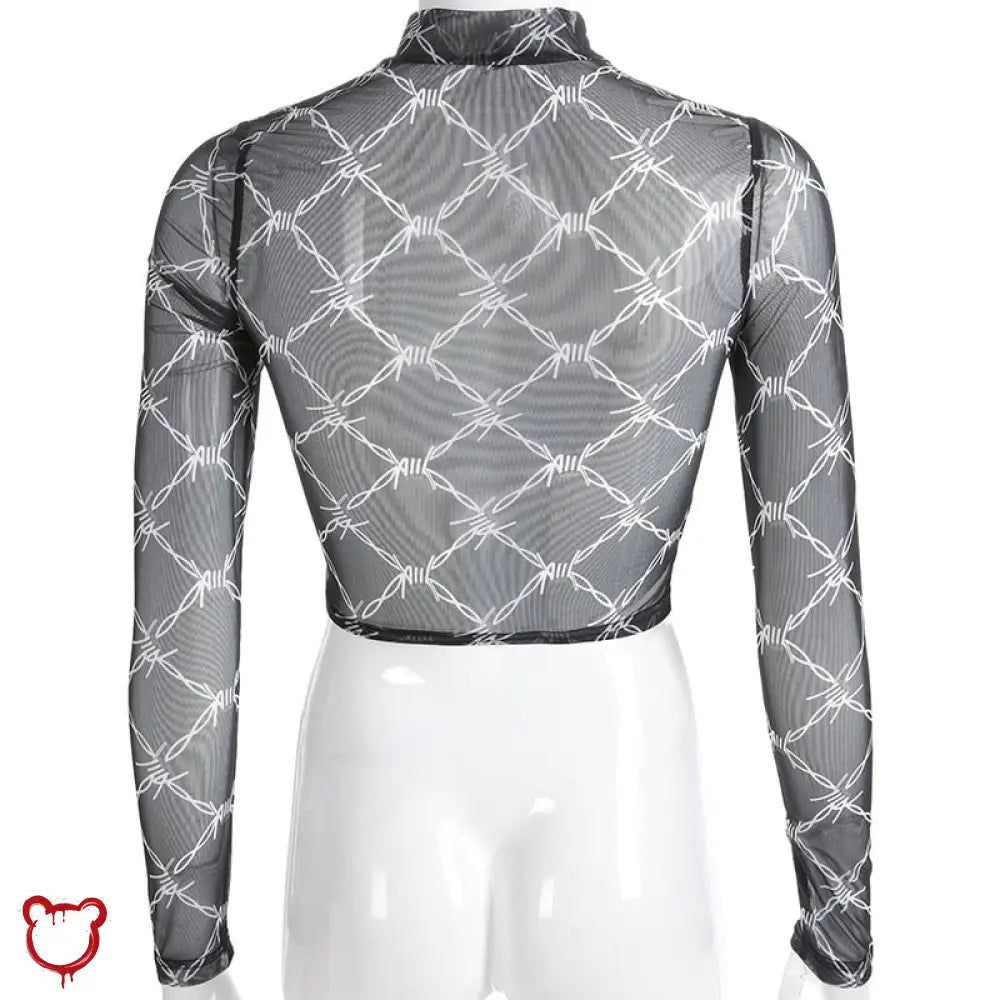 Goth Barbed Wire Style Top - The Cursed Closet