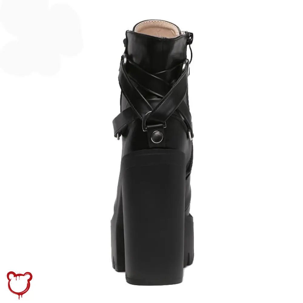 Goth Black Ankle Boots' - The Cursed Closet