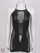 Goth Fishnet Bodycon Dress - The Cursed Closet