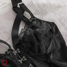 Goth Lace Bodysuit - Back Track Black' - The Cursed Closet