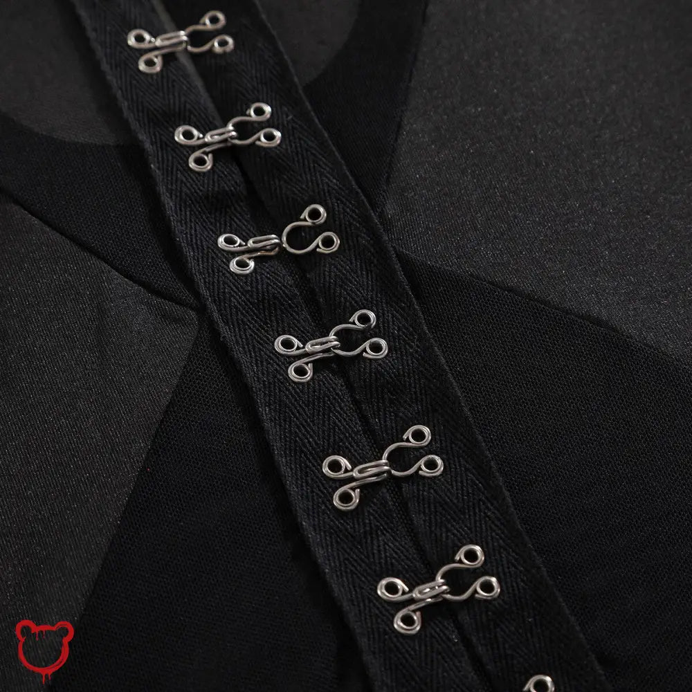 Goth Lace Bodysuit - Back Track Black' - The Cursed Closet