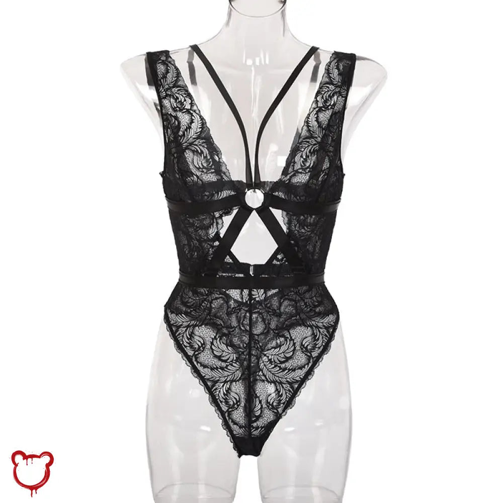Goth Lace Bodysuit: Sexy Eclipse - The Cursed Closet