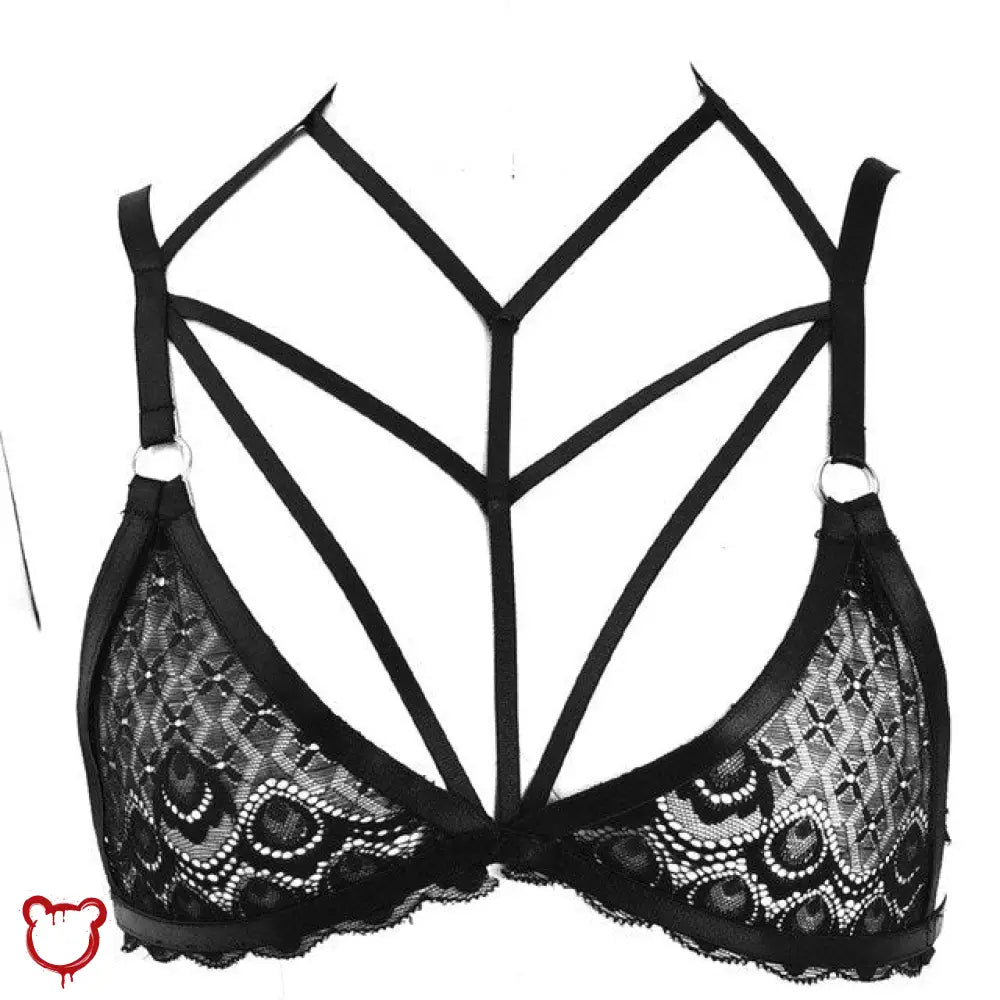 Goth Lace Harness - Greta's Black - The Cursed Closet