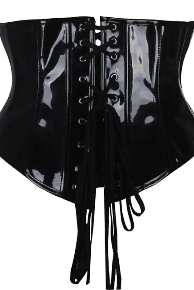 Goth Waist Corset in Serpent Black - The Cursed Closet