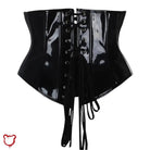 Goth Waist Corset in Serpent Black - The Cursed Closet